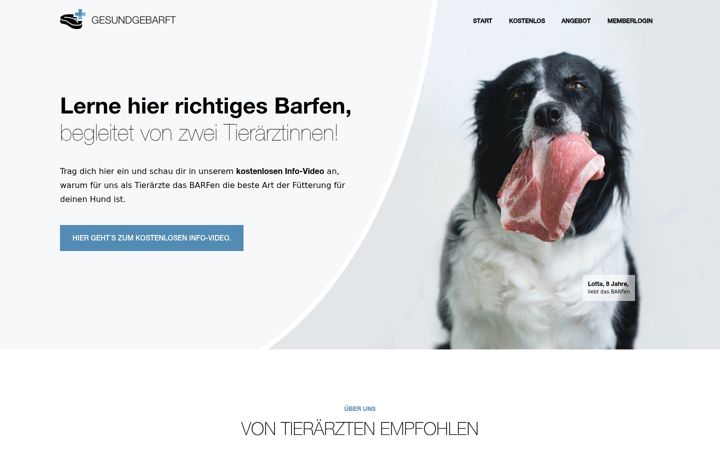 Screenshot of gesundgebarft.com