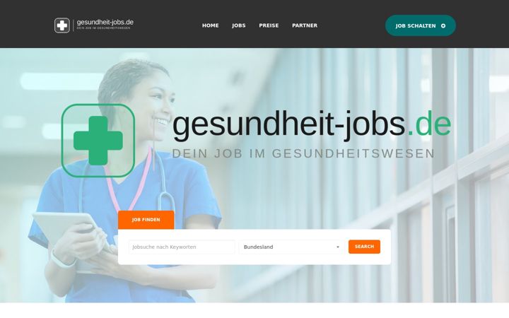 Screenshot of gesundheit-jobs.de