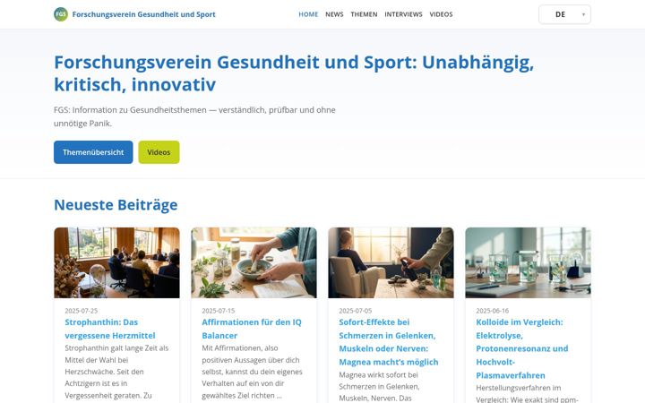 Screenshot of gesundheit-und-sport.com