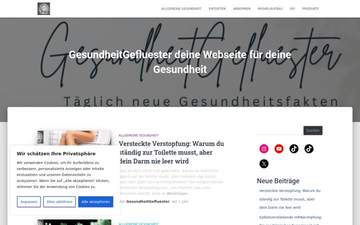 Screenshot of gesundheitgefluester.de