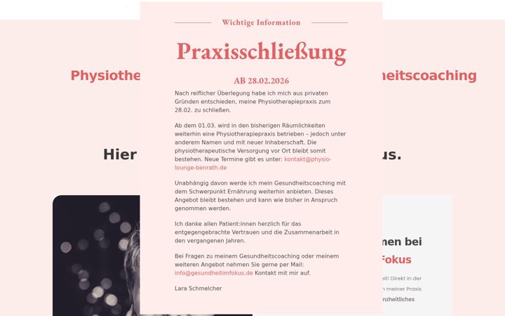 Screenshot of gesundheitimfokus.de