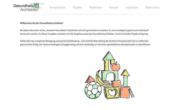 Screenshot of gesundheitsarchitekten.de