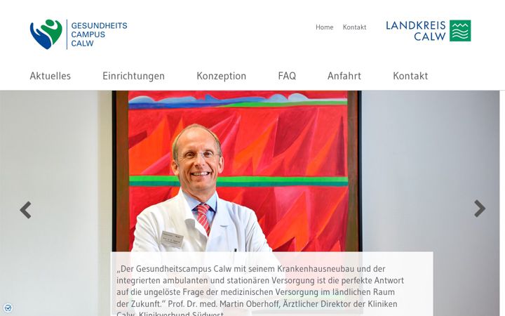 Screenshot of gesundheitscampus-calw.de