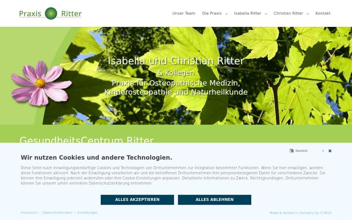 Screenshot of gesundheitscentrum-ritter.de