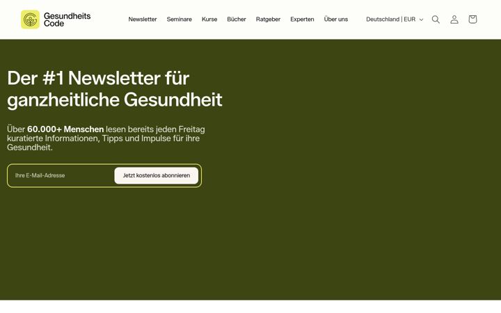 Screenshot of gesundheitscode.de
