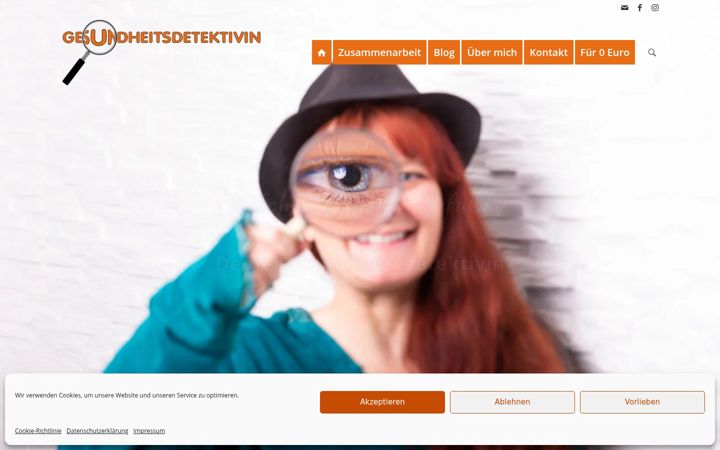 Screenshot of gesundheitsdetektivin.de