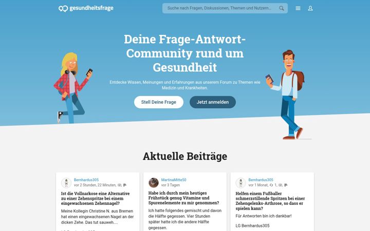 Screenshot of gesundheitsfrage.net