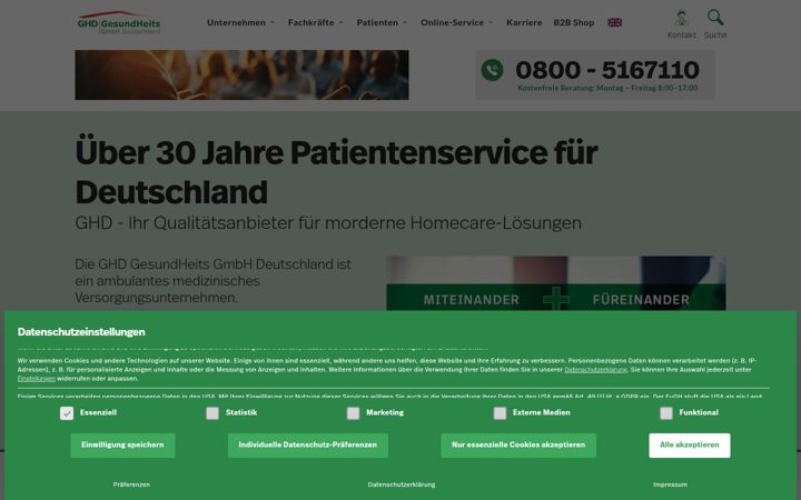 Screenshot of gesundheitsgmbh.de