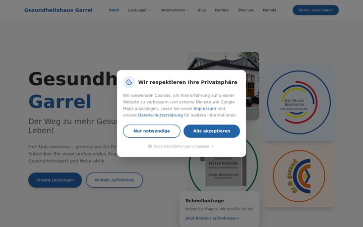Screenshot of gesundheitshaus-garrel.de