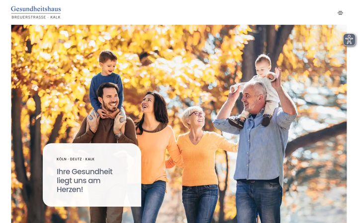 Screenshot of gesundheitshaus-kalk.de