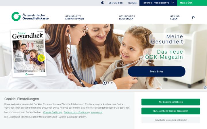 Screenshot of gesundheitskasse.at