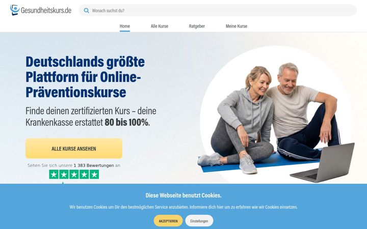 Screenshot of gesundheitskurs.de