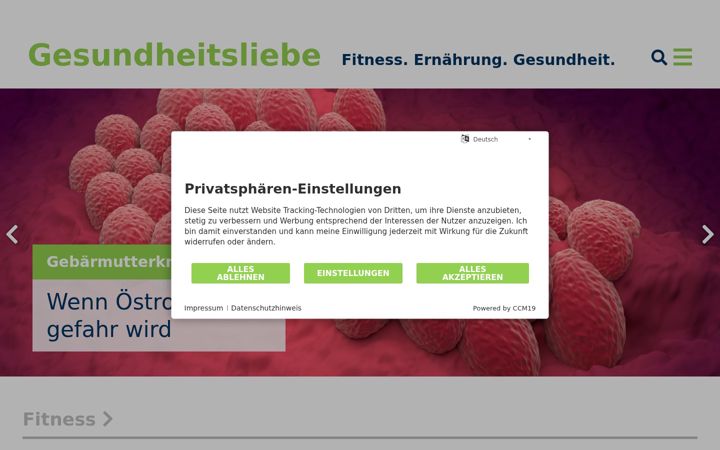 Screenshot of gesundheitsliebe.de