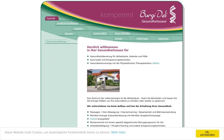Screenshot of gesundheitsoase-deli.de