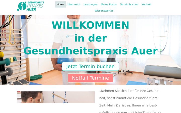 Screenshot of gesundheitspraxis-auer.at