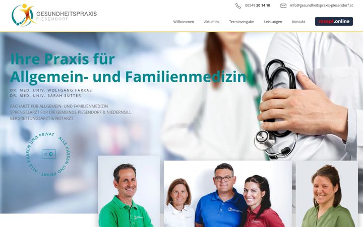 Screenshot of gesundheitspraxis-piesendorf.at