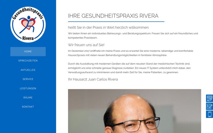 Screenshot of gesundheitspraxis-rivera.de