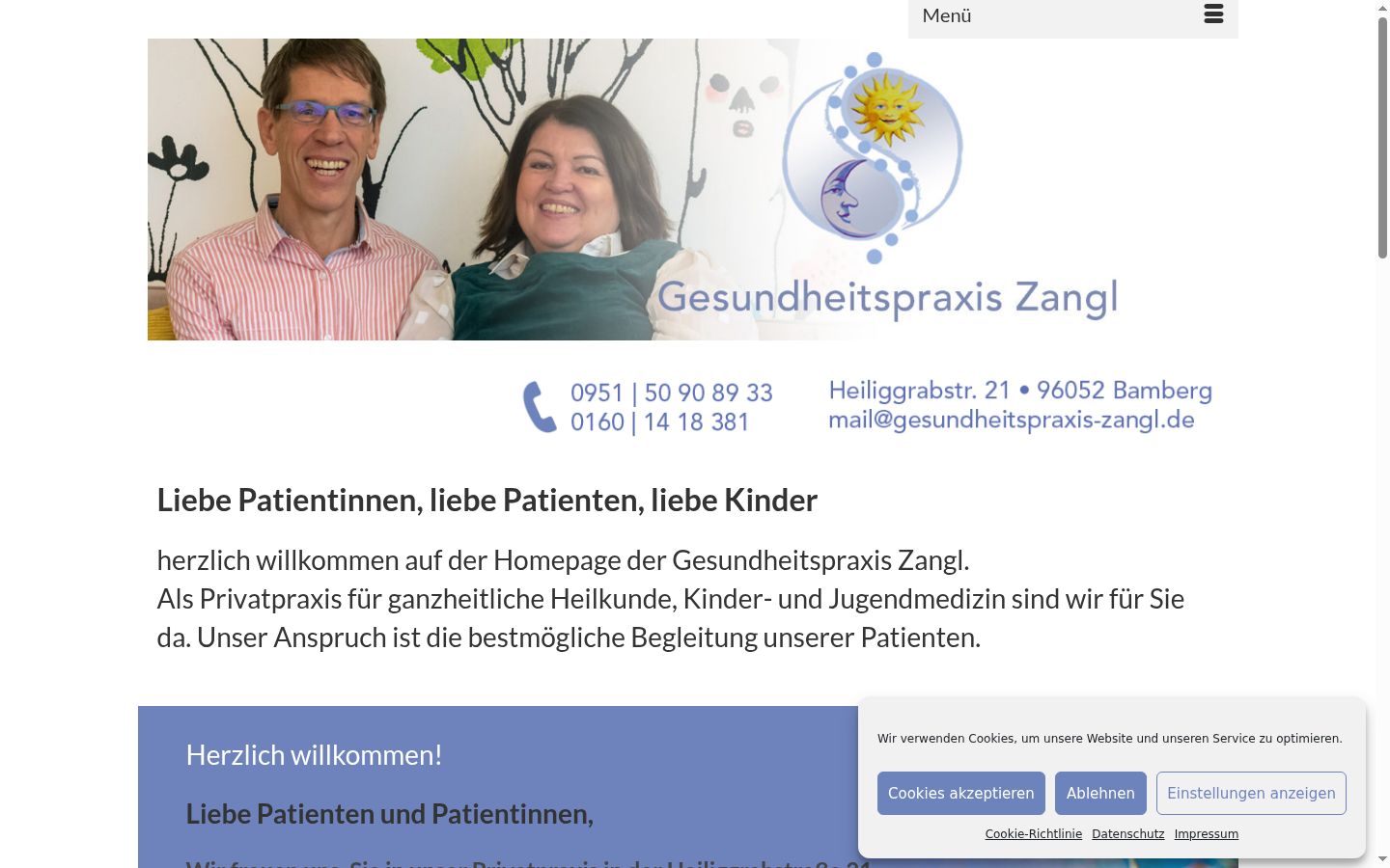 Screenshot of the consent banner shown before any interaction