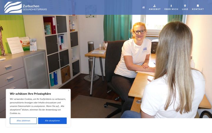 Screenshot of gesundheitspraxis-zurbuchen.ch