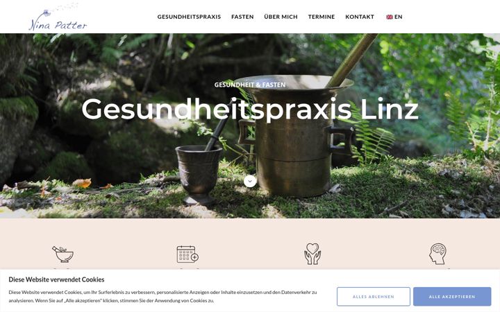 Screenshot of gesundheitspraxislinz.com