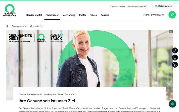 Screenshot of gesundheitsregion-os.de