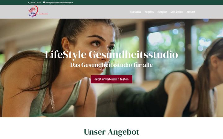 Screenshot of gesundheitsstudio-lifestyle.de