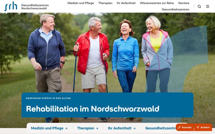 Screenshot of gesundheitszentren-nordschwarzwald.de