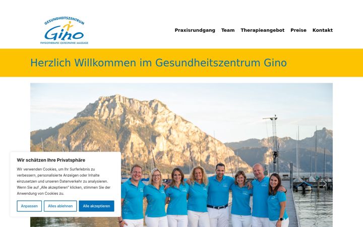 Screenshot of gesundheitszentrum-gino.at