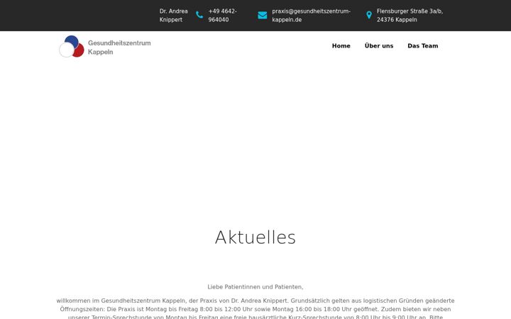 Screenshot of gesundheitszentrum-kappeln.de