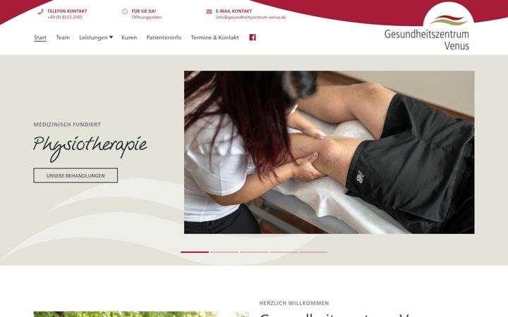Screenshot of gesundheitszentrum-venus.de