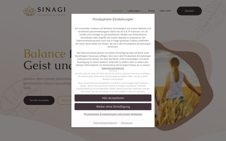 Screenshot of gesundheitundenergie.de