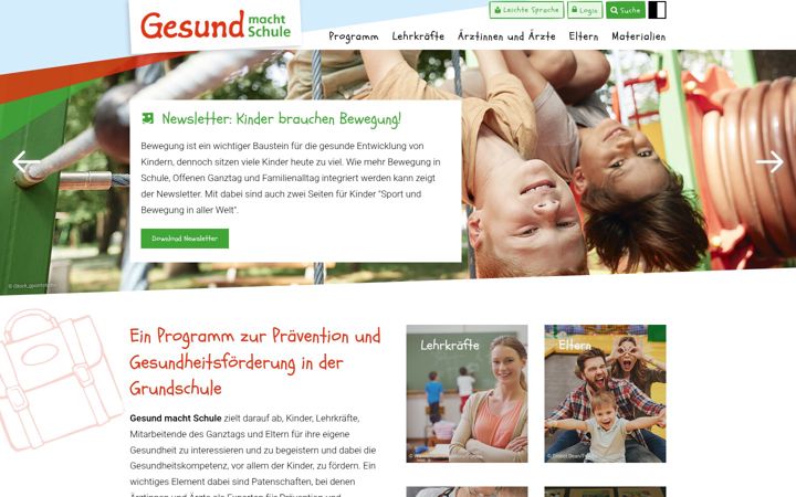 Screenshot of gesundmachtschule.de