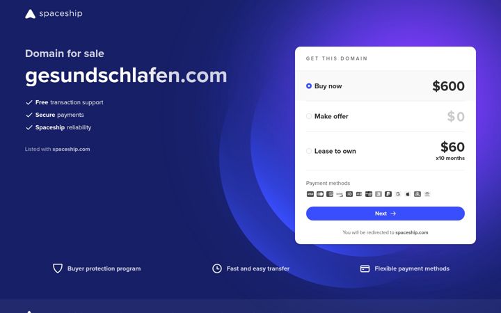 Screenshot of gesundschlafen.com