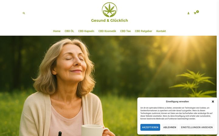 Screenshot of gesundundgluecklich.net