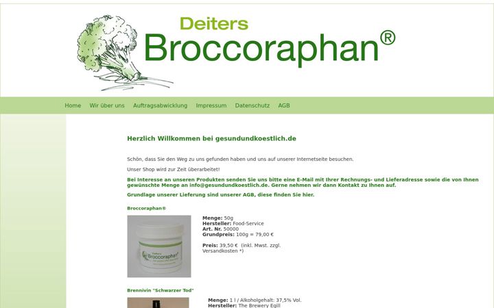 Screenshot of gesundundkoestlich.de