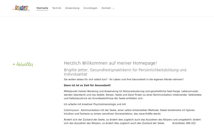 Screenshot of gesundzeit.org