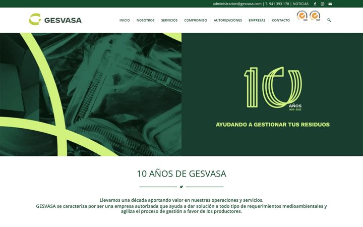 Screenshot of gesvasa.com