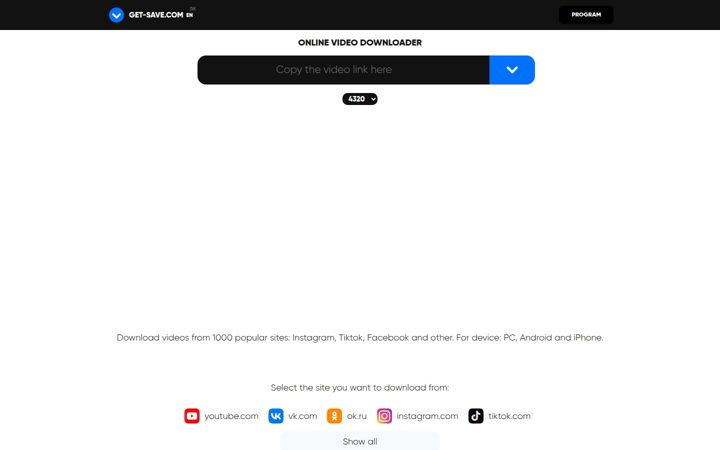 Captura de ecrã de get-save.com