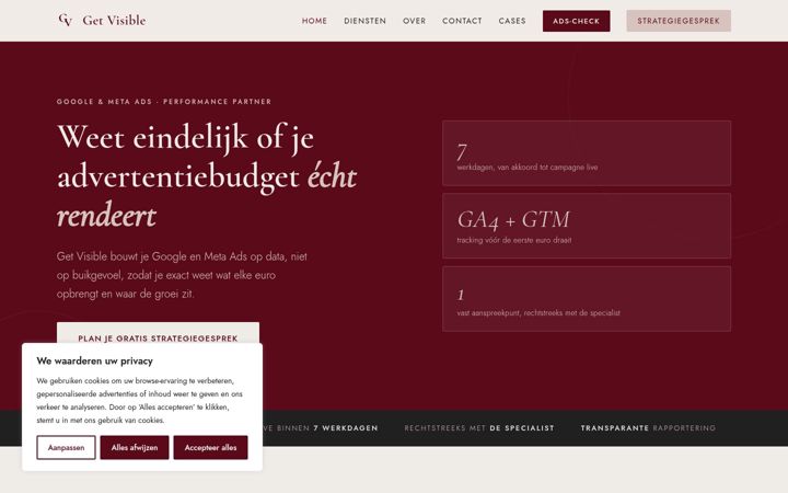 Screenshot of get-visible.be