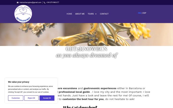Screenshot of get2know-bcn.com