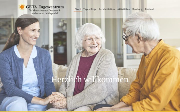 Screenshot of geta-tagespflege.de