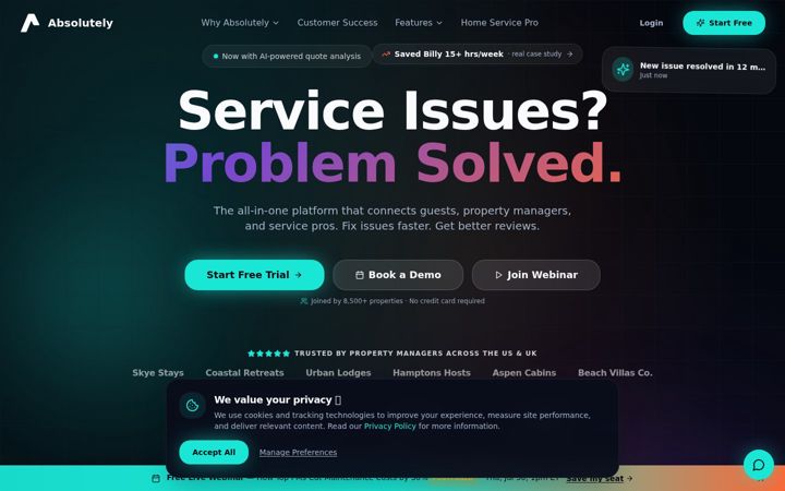 Screenshot of getabsolutely.com