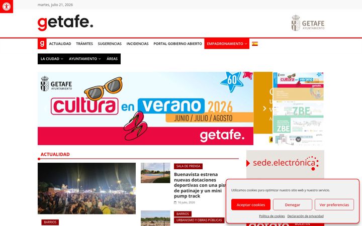 Skjermbilde av getafe.es
