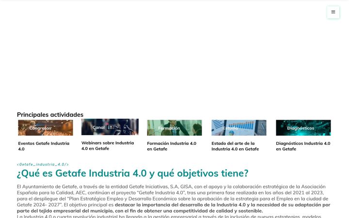 Screenshot of getafeindustria40.es