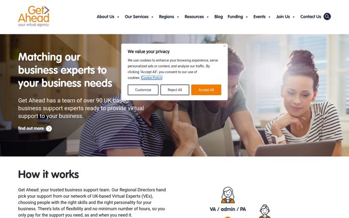 Screenshot of getaheadva.com
