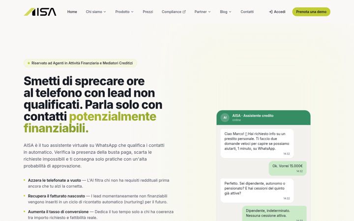 Screenshot of getaisa.ai