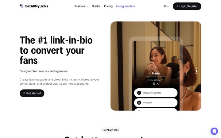 Screenshot of getallmylinks.com