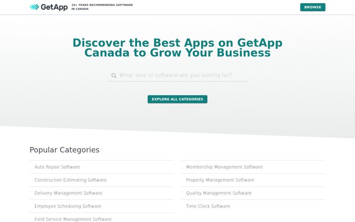 Screenshot of getapp.ca