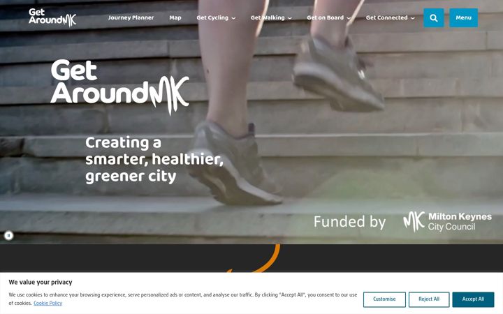 Screenshot of getaroundmk.org.uk