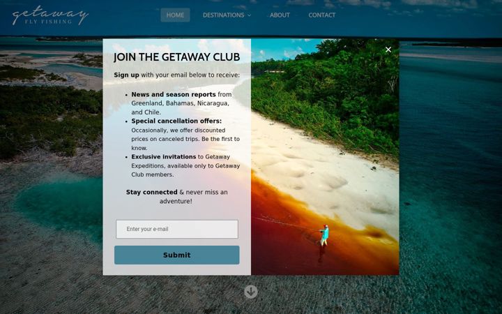 Captura de ecrã de getawayflyfishing.com